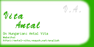 vita antal business card